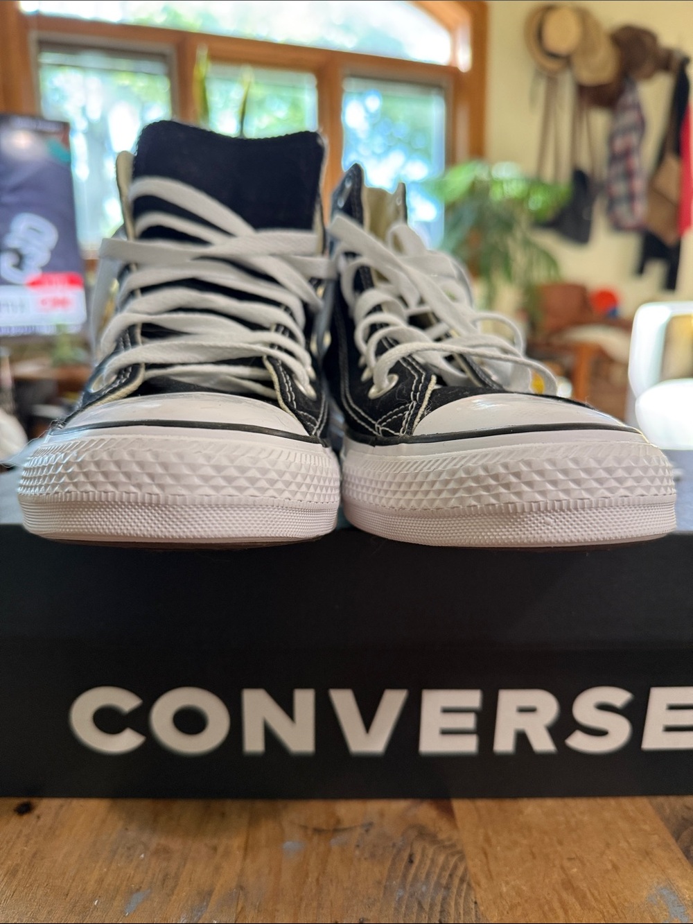 NIB Converse Chuck Taylor All Star Wide High Top Black M 6.5 / W 8.5 - Picture 2 of 7